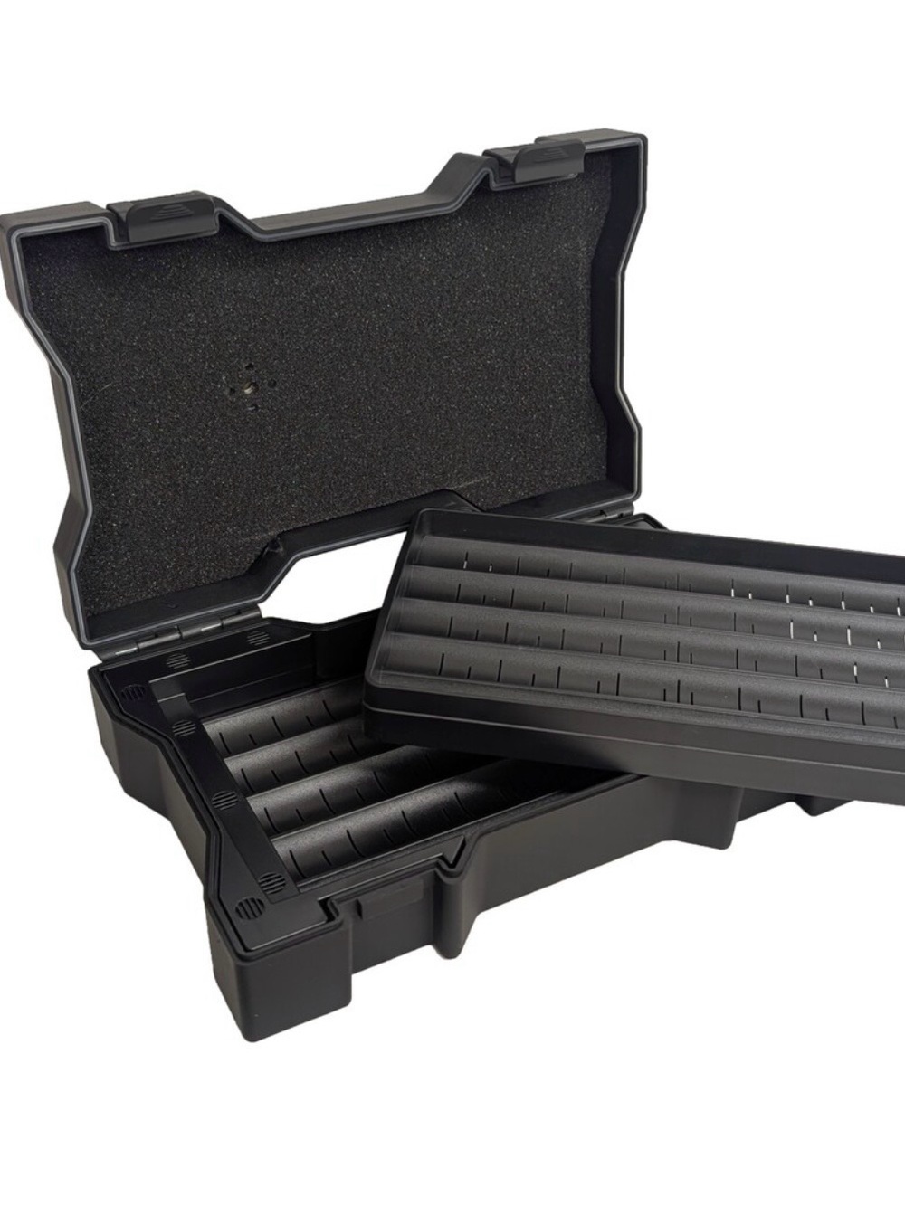 Black Hard Rugged Travel Humidor with Removable Tray